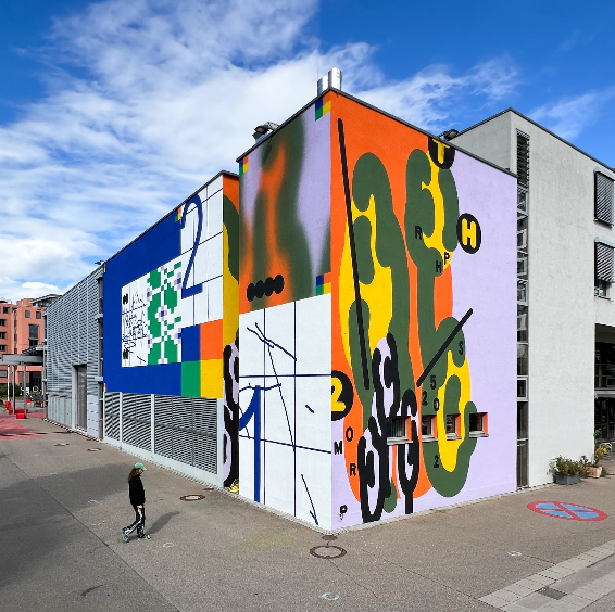 Fassadenkunst Fassadenbemalung Graffitiartist Wandkunst Werbewand Graffitiworkshop HNRX Design Innsbruck Design Kunst Kultur hnrx Grafikdesigner Grafikkunst Graffitidesign