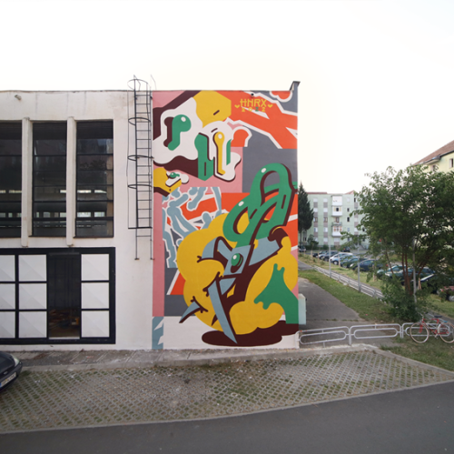 Fassadenkunst Fassadenbemalung Graffitiartist Wandkunst Werbewand Graffitiworkshop HNRX Hnrx Innsbruck Graffiti Streetart Tirol Hamburg Auftrag Oesterreich Wandgestaltung Mural 