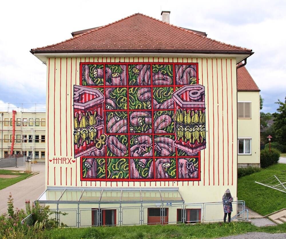 HNRX hnrx Innsbruck Graffiti Graffitikuenstler Streetart Muralart Auftraege Tirol Hamburg Deutschland Oesterreich