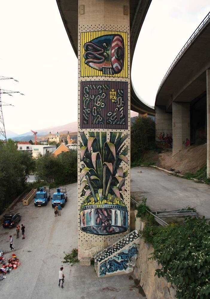 HNRX hnrx Innsbruck Graffiti Graffitikuenstler Streetart Muralart Auftraege Tirol Hamburg Deutschland Oesterreich