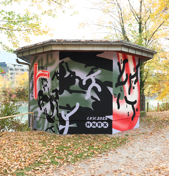 Fassadenkunst Fassadenbemalung Graffitiartist Wandkunst Werbewand Graffitiworkshop HNRX Design Innsbruck Design Kunst Kultur hnrx Grafikdesigner Grafikkunst Graffitidesign